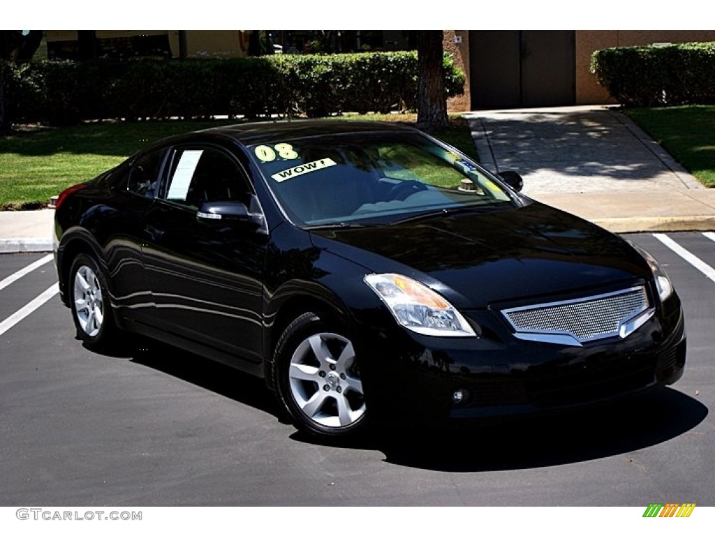 2008 Altima 3.5 SE Coupe - Super Black / Charcoal photo #2