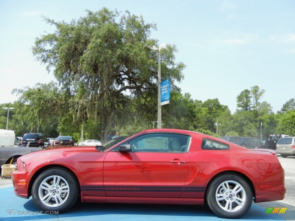 Red Candy Metallic 2013 Ford Mustang V6 Coupe Exterior Photo #66683747