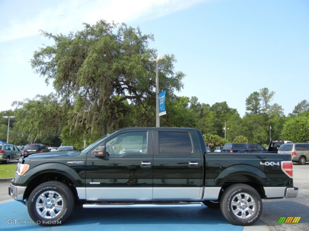 Green Gem Metallic 2012 Ford F150 XLT SuperCrew 4x4 Exterior Photo #66684608