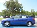 2012 Sonic Blue Metallic Ford Focus SE Sedan  photo #2