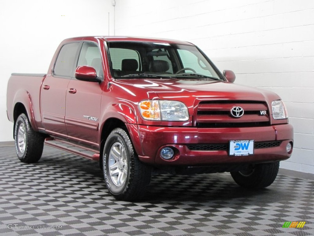 2004 Tundra Limited Double Cab 4x4 - Salsa Red Pearl / Light Charcoal photo #1