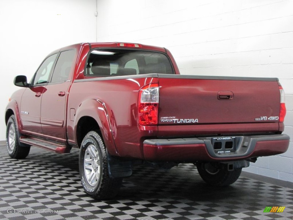 2004 Tundra Limited Double Cab 4x4 - Salsa Red Pearl / Light Charcoal photo #2