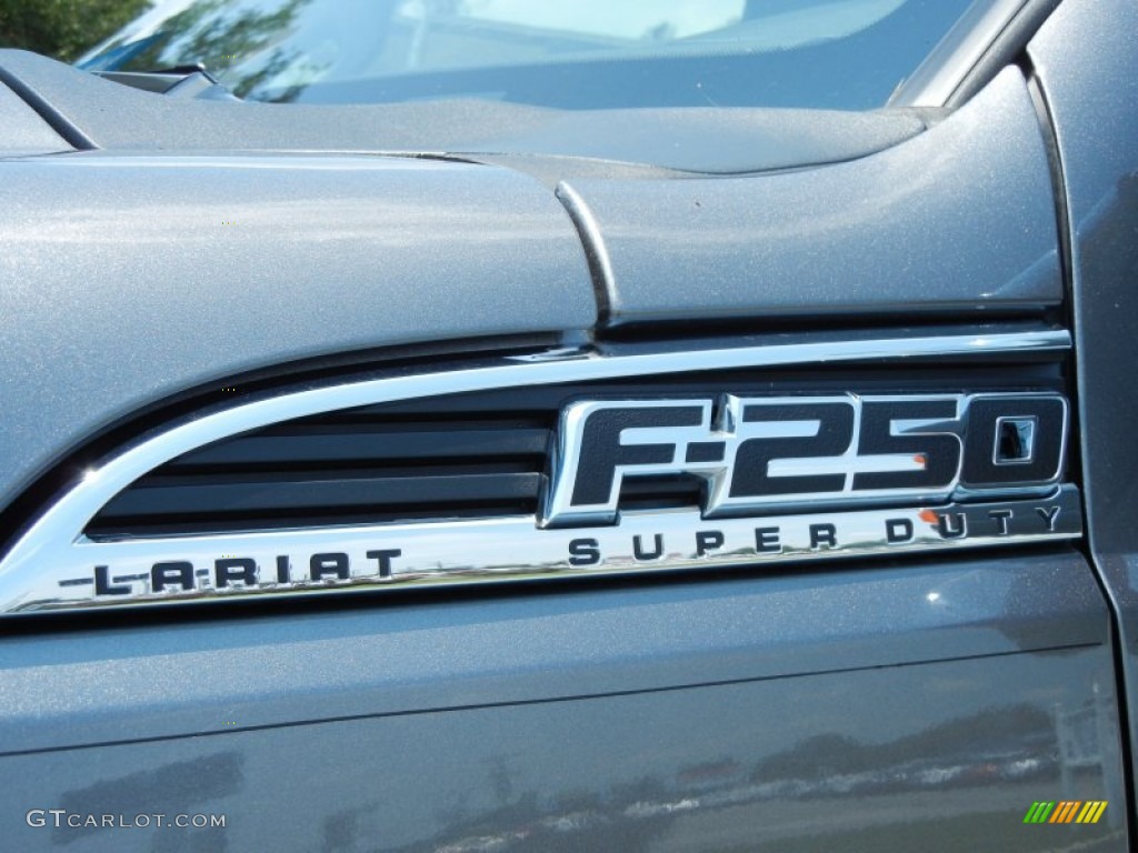 2012 F250 Super Duty Lariat Crew Cab - Sterling Grey Metallic / Black photo #4