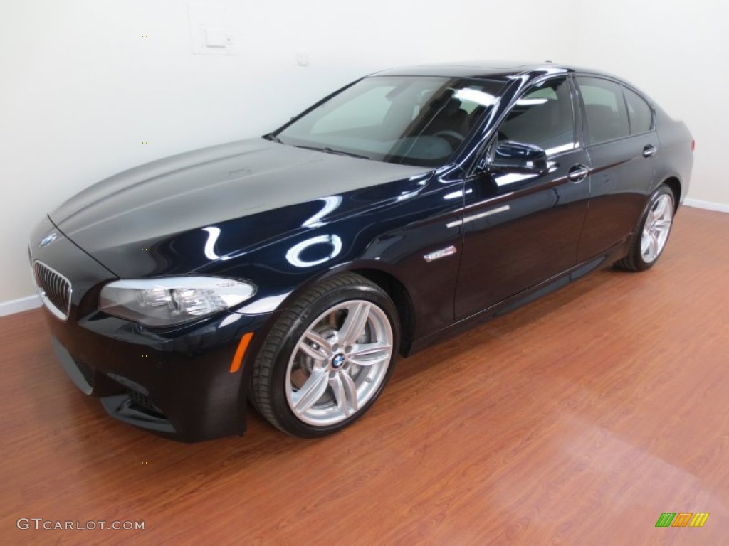 2011 5 Series 535i Sedan - Carbon Black Metallic / Black photo #1