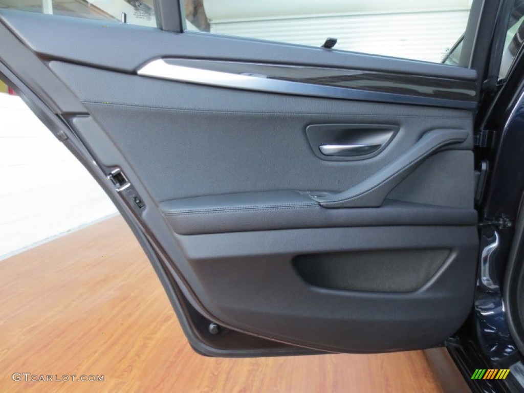 2011 BMW 5 Series 535i Sedan Black Door Panel Photo #66685838