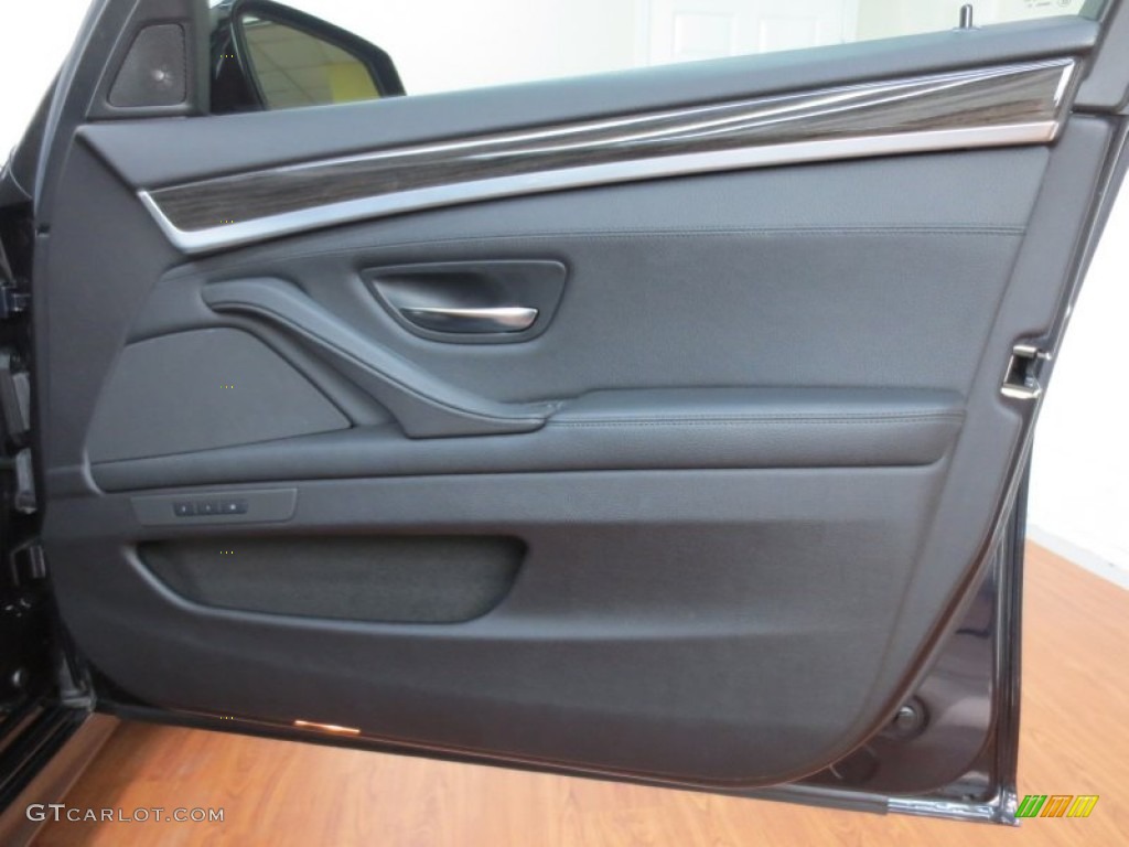 2011 BMW 5 Series 535i Sedan Black Door Panel Photo #66685856