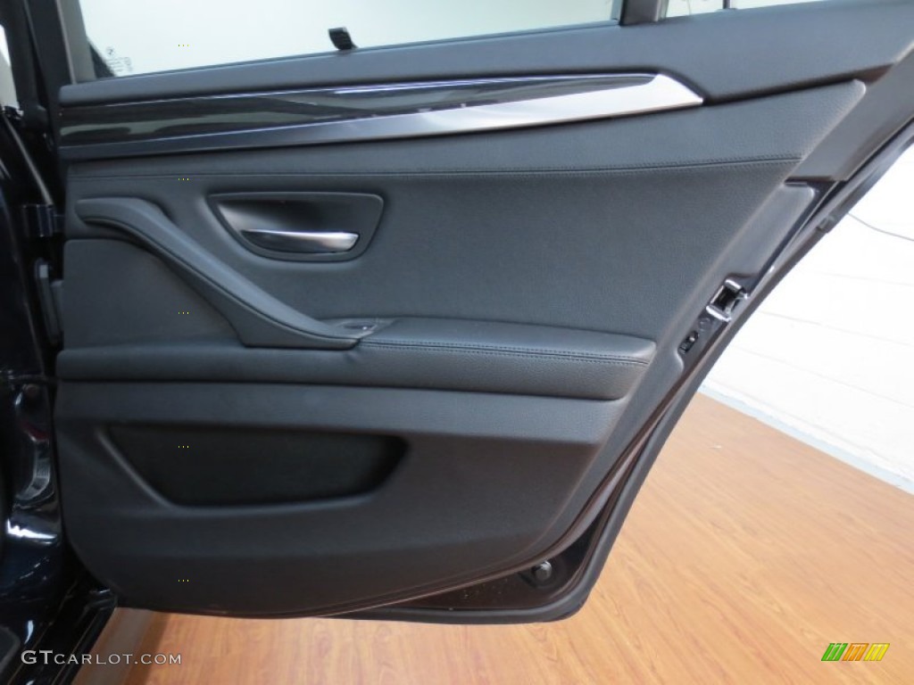 2011 BMW 5 Series 535i Sedan Black Door Panel Photo #66685866