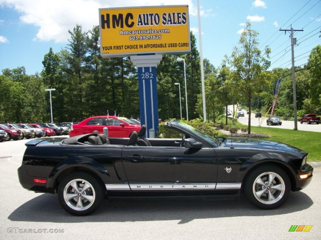 2009 Mustang V6 Convertible - Black / Dark Charcoal photo #1