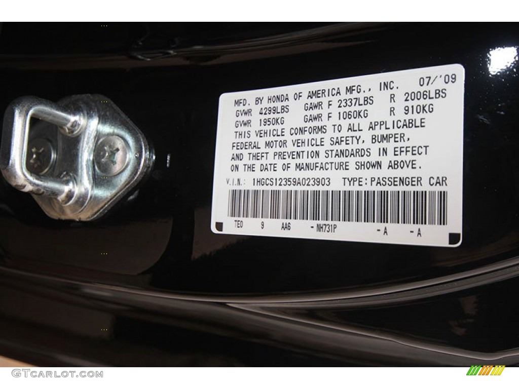 2009 Accord LX-S Coupe - Crystal Black Pearl / Black photo #4