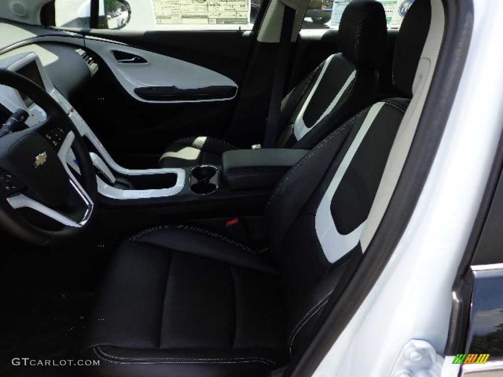 Jet Black Ceramic White Accents Interior 2012 Chevrolet Volt