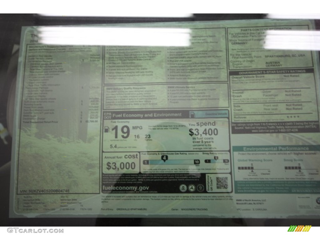 2013 BMW X5 xDrive 35i Premium Window Sticker Photo #66688643