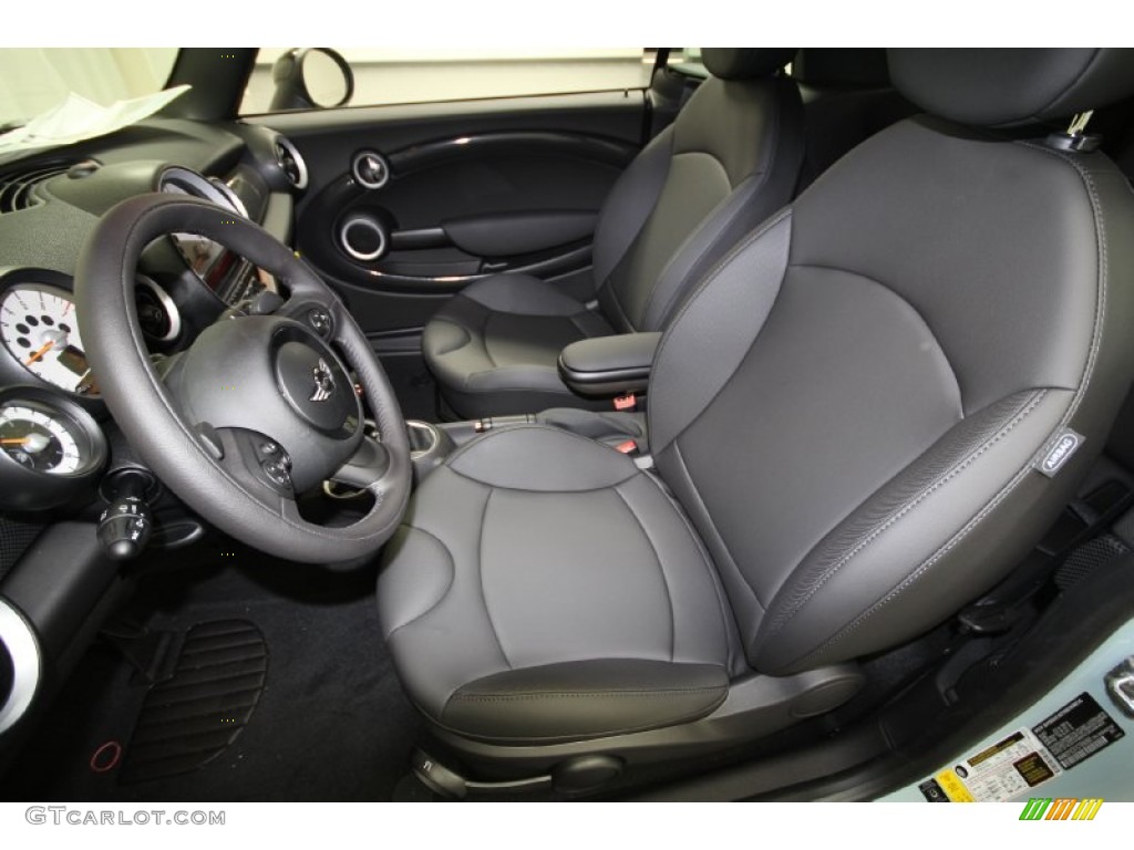 Carbon Black Interior 2012 Mini Cooper S Convertible Photo #66689012