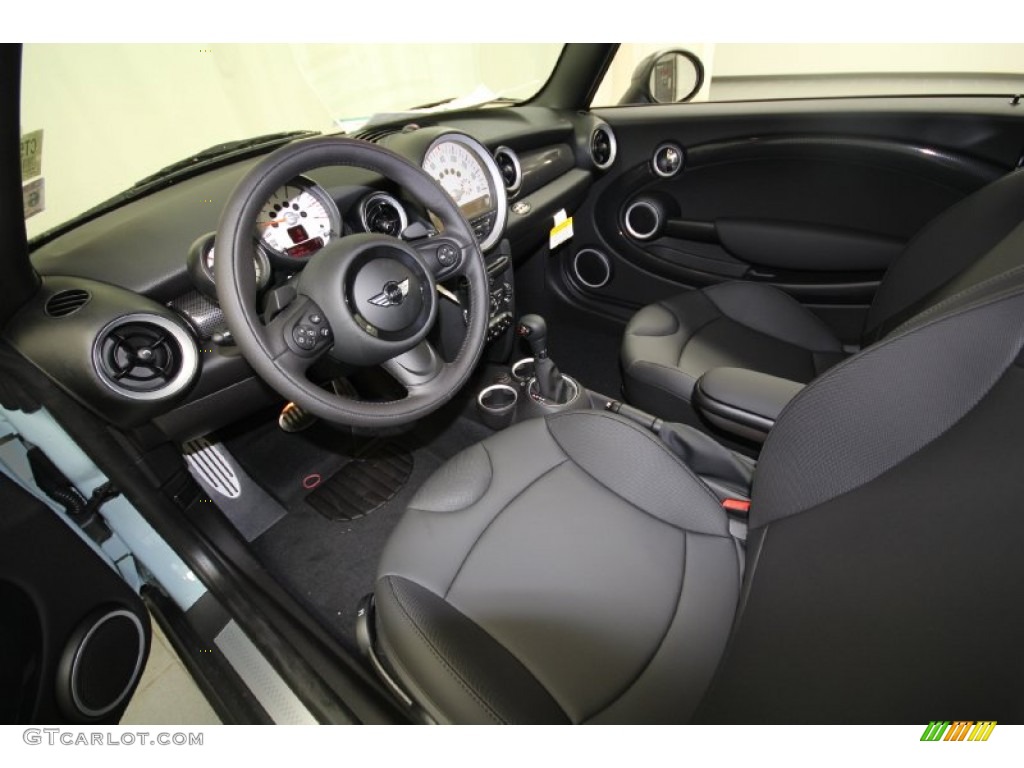 Carbon Black Interior 2012 Mini Cooper S Convertible Photo #66689069