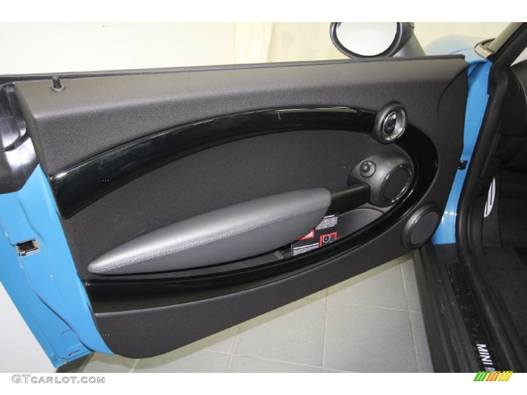 2012 Mini Cooper S Hardtop Bayswater Package Bayswater Punch Rocklite Anthracite Leather Door Panel Photo #66689303