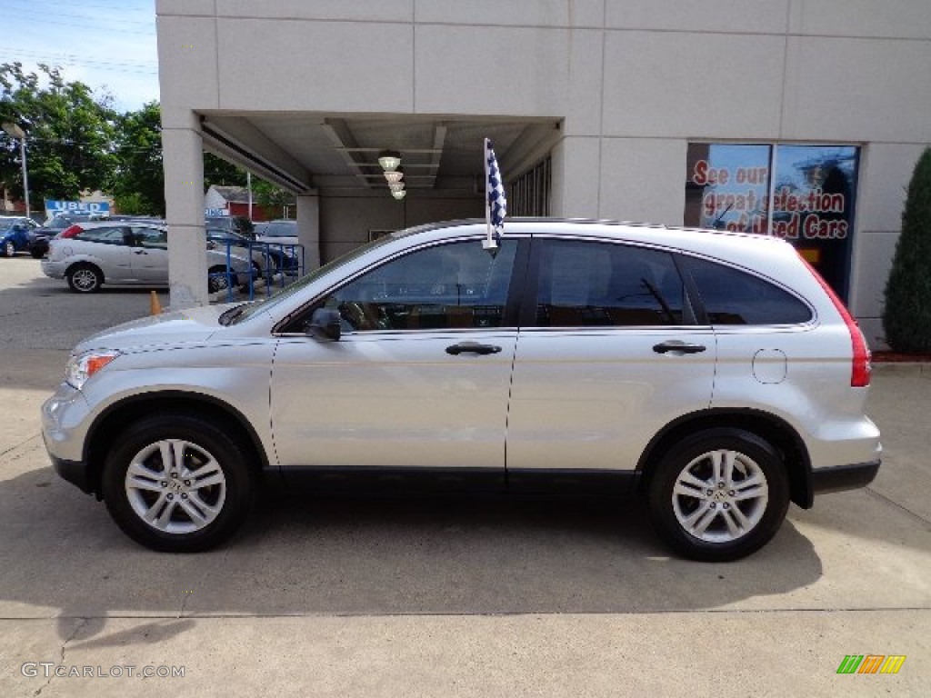 2010 CR-V EX AWD - Alabaster Silver Metallic / Black photo #2