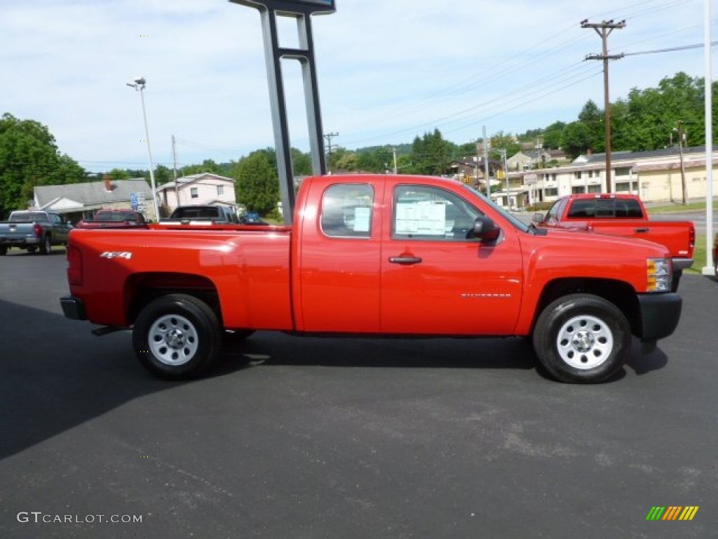 2012 Silverado 1500 Work Truck Extended Cab 4x4 - Victory Red / Dark Titanium photo #8