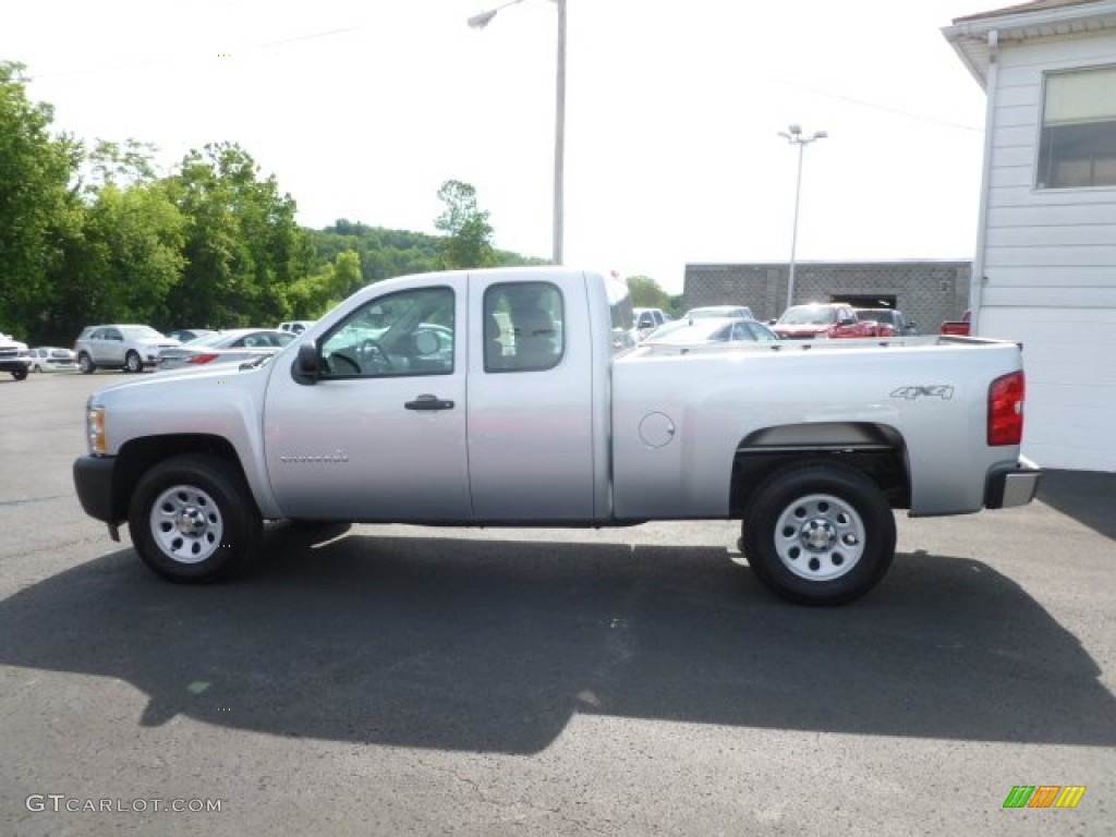 2012 Silverado 1500 Work Truck Extended Cab 4x4 - Silver Ice Metallic / Dark Titanium photo #4