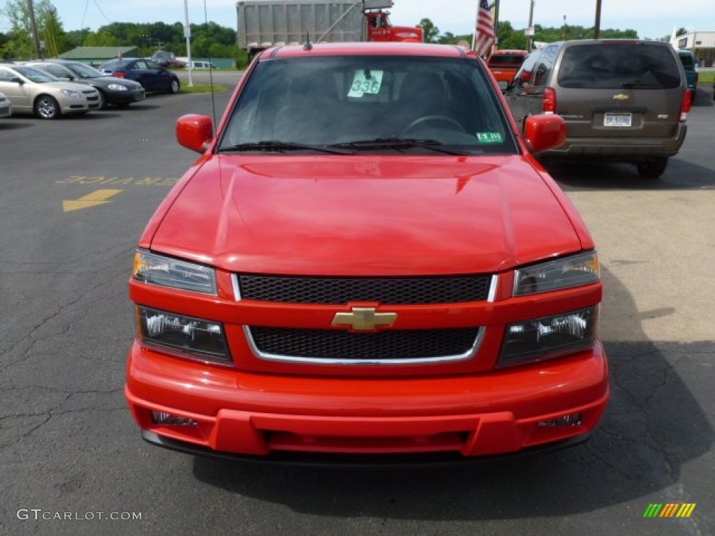 Inferno Orange Metallic 2012 Chevrolet Colorado LT Extended Cab Exterior Photo #66690725