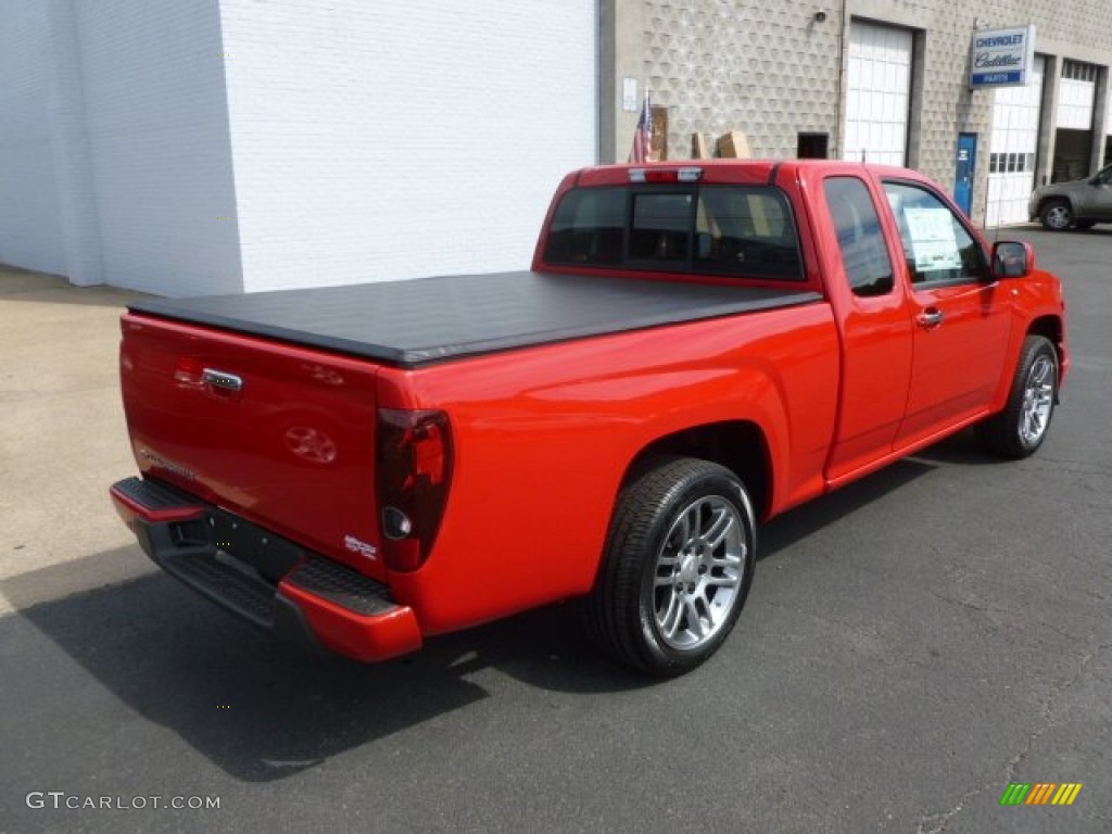 Inferno Orange Metallic 2012 Chevrolet Colorado LT Extended Cab Exterior Photo #66690771