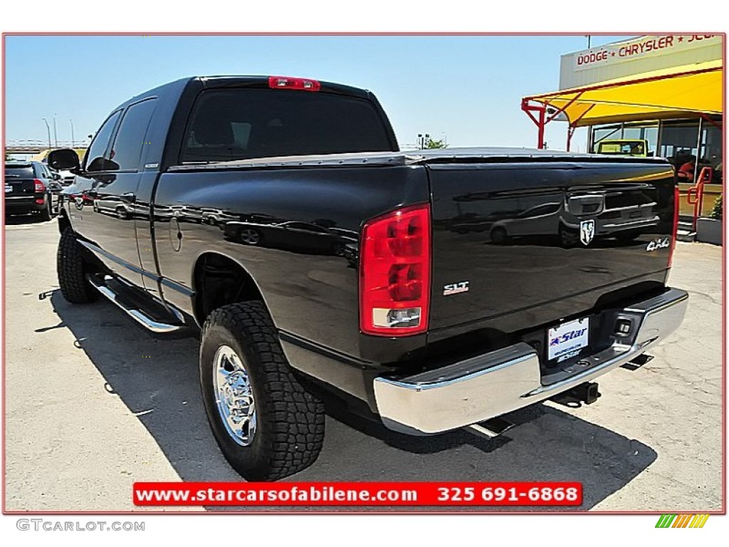 2006 Ram 1500 SLT Mega Cab 4x4 - Black / Medium Slate Gray photo #6