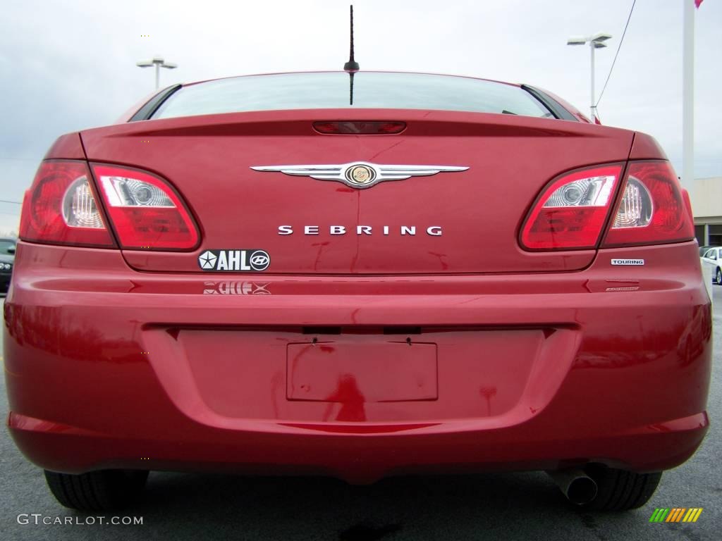 2008 Sebring Touring Sedan - Inferno Red Crystal Pearl / Dark Slate Gray/Light Slate Gray photo #5