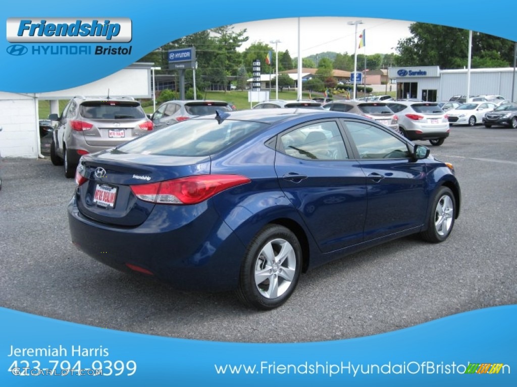 2013 Elantra GLS - Atlantic Blue / Beige photo #7
