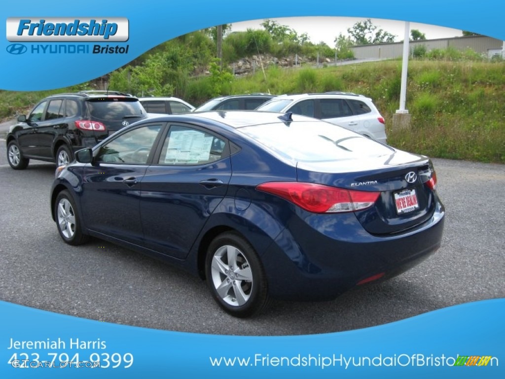 2013 Elantra GLS - Atlantic Blue / Beige photo #9
