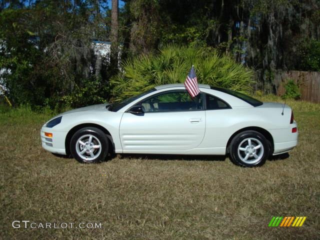 2001 Eclipse RS Coupe - Dover White Pearl / Beige photo #3