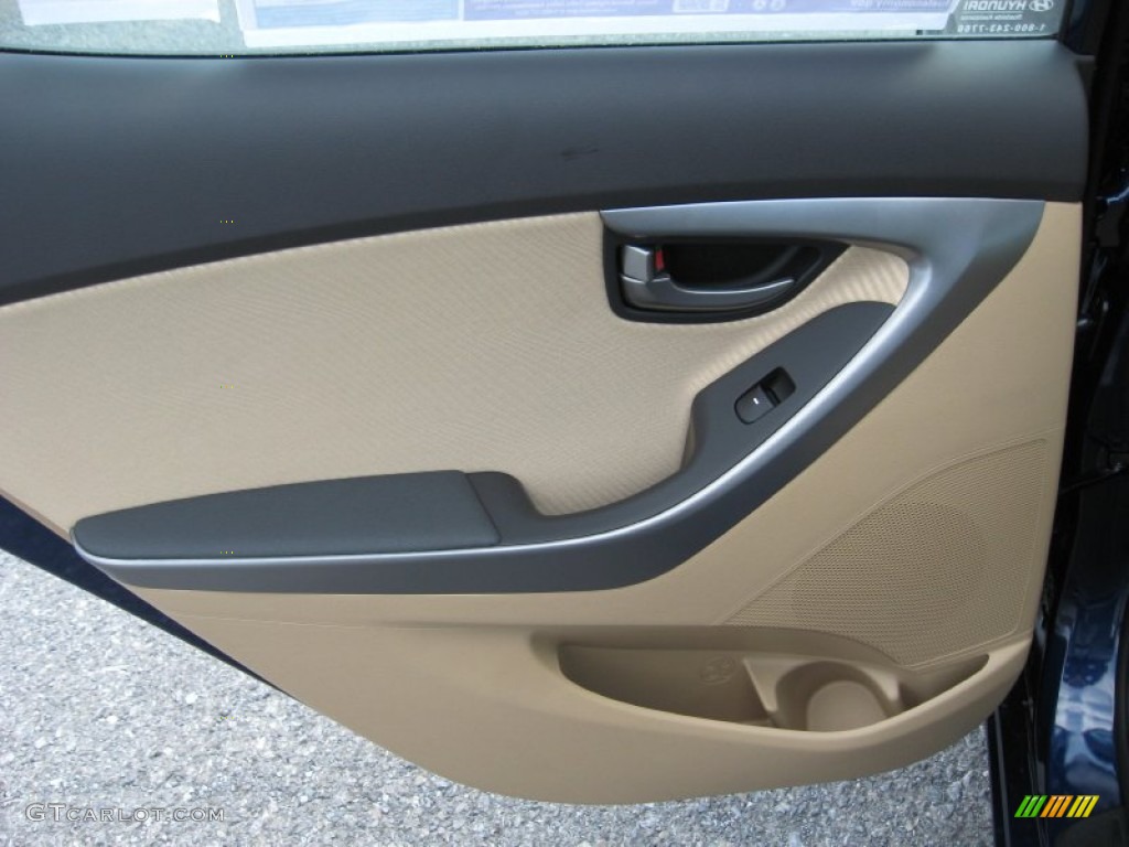 2013 Elantra GLS - Atlantic Blue / Beige photo #19