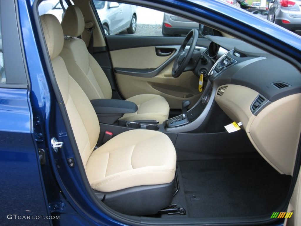 2013 Elantra GLS - Atlantic Blue / Beige photo #20