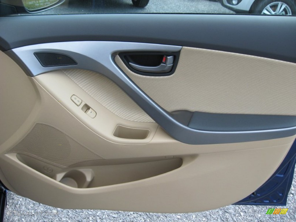 2013 Elantra GLS - Atlantic Blue / Beige photo #22