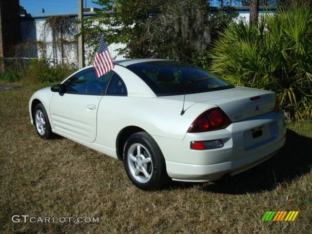 2001 Eclipse RS Coupe - Dover White Pearl / Beige photo #4