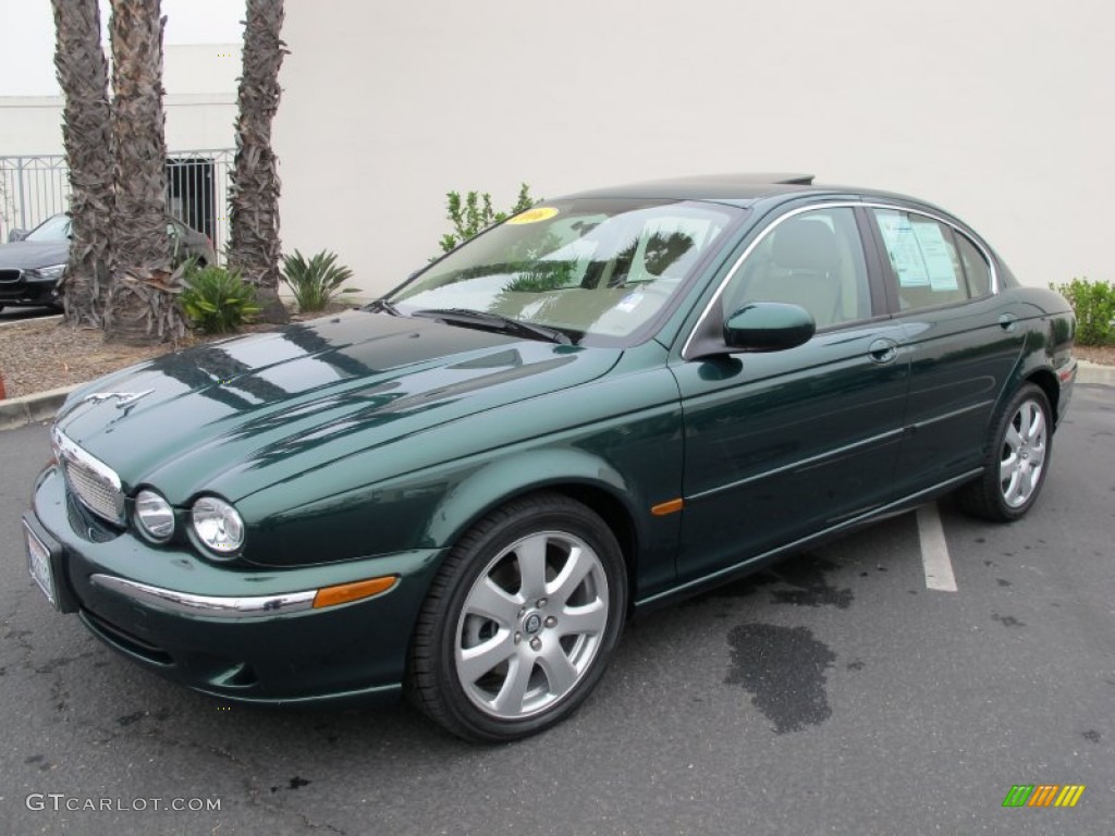 2006 X-Type 3.0 - Jaguar Racing Green Metallic / Champagne photo #1