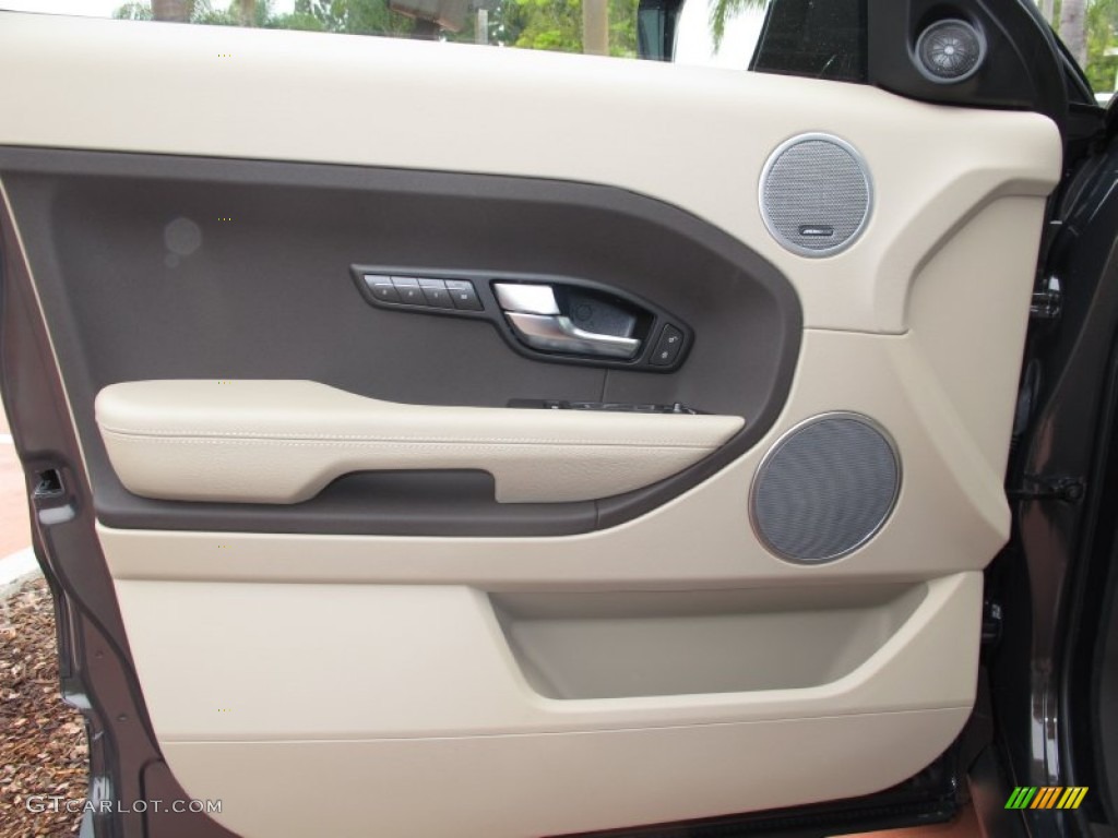 2012 Land Rover Range Rover Evoque Pure Almond/Espresso Door Panel Photo #66692840