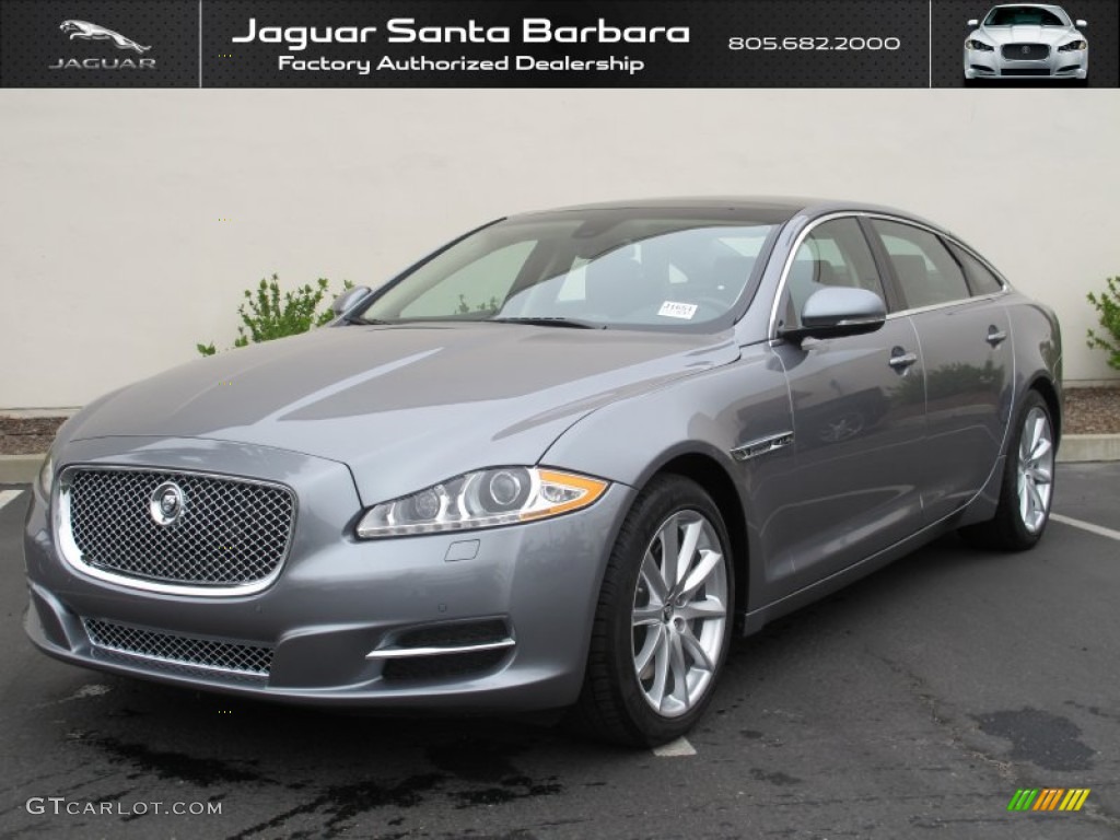 2012 XJ XJL Portfolio - Lunar Grey Metallic / Jet/Ivory photo #1