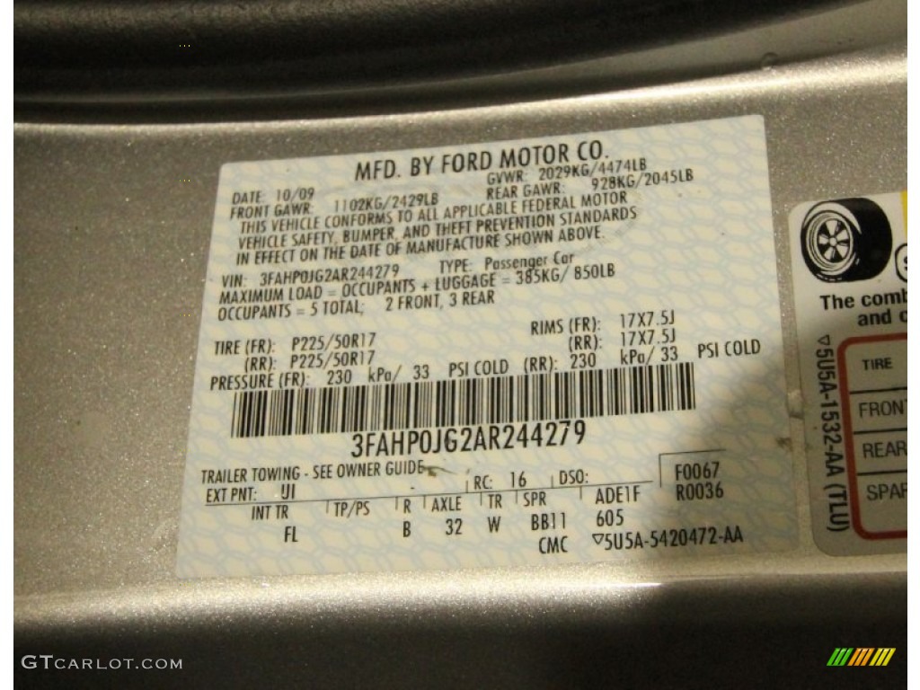 2010 Fusion SEL V6 - Brilliant Silver Metallic / Medium Light Stone photo #28