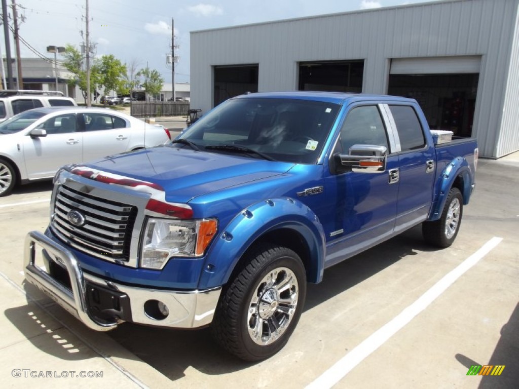 2011 F150 XLT SuperCrew - Blue Flame Metallic / Steel Gray photo #1