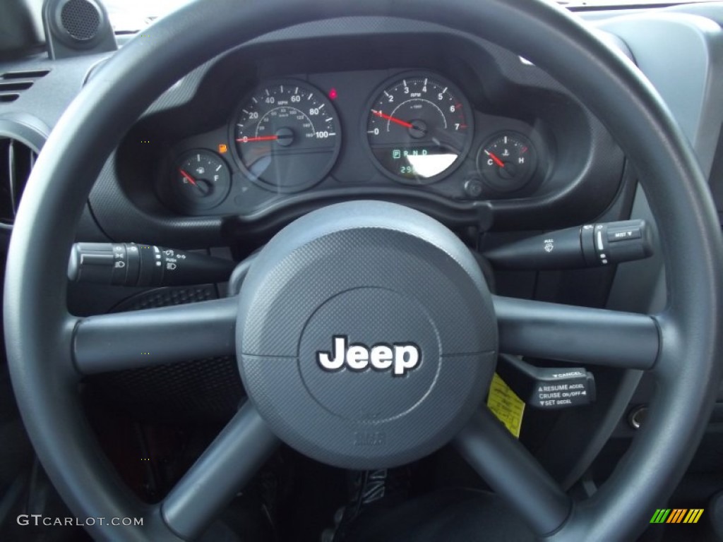 2008 Jeep Wrangler X 4x4 Dark Slate Gray/Medium Slate Gray Steering Wheel Photo #66694826