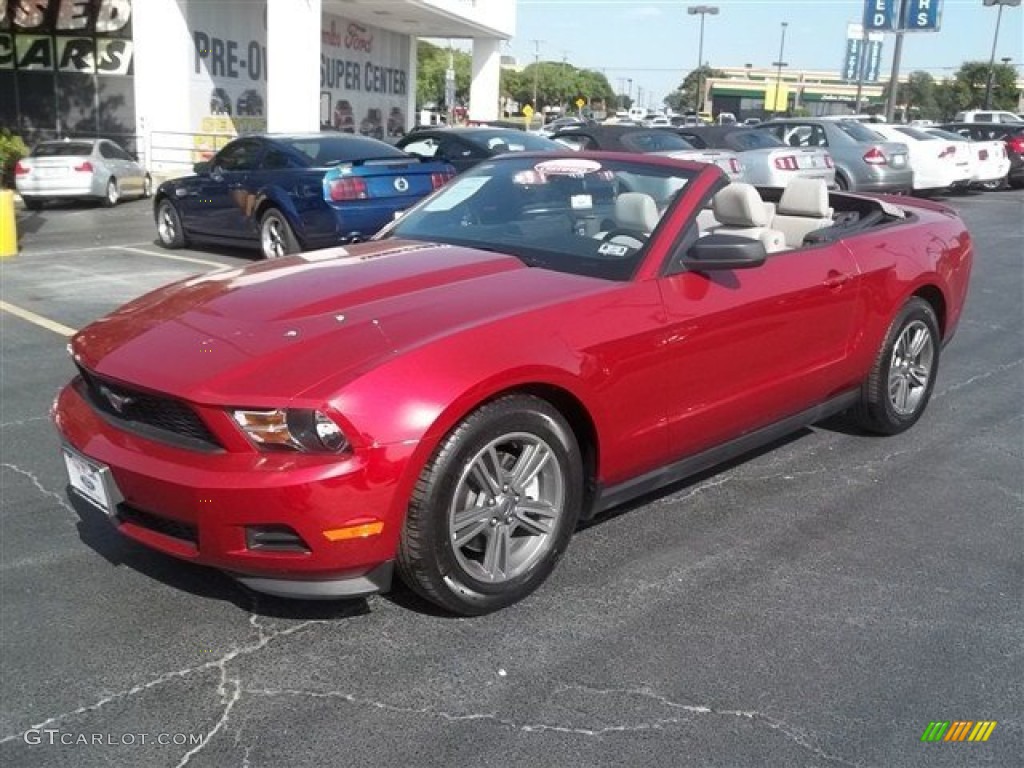 Red Candy Metallic 2012 Ford Mustang V6 Premium Convertible Exterior Photo #66695741