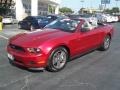 Red Candy Metallic 2012 Ford Mustang V6 Premium Convertible Exterior