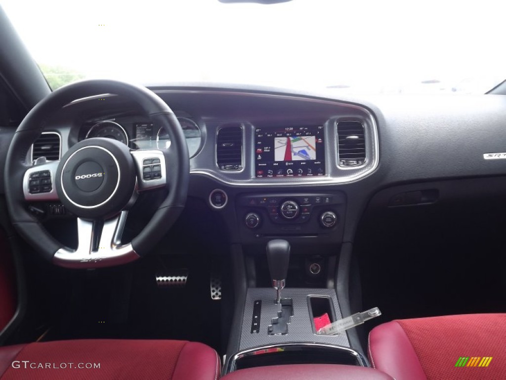 2012 Dodge Charger SRT8 Black/Red Dashboard Photo #66695780