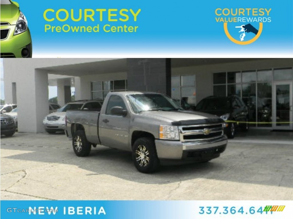 2008 Silverado 1500 LS Regular Cab - Graystone Metallic / Dark Titanium photo #1