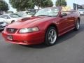 2002 Laser Red Metallic Ford Mustang GT Convertible  photo #7