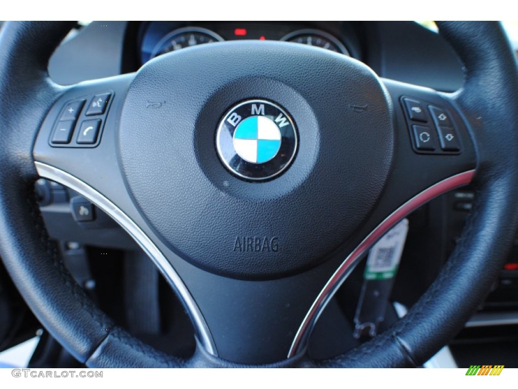 2009 3 Series 328xi Coupe - Jet Black / Coral Red/Black Dakota Leather photo #14