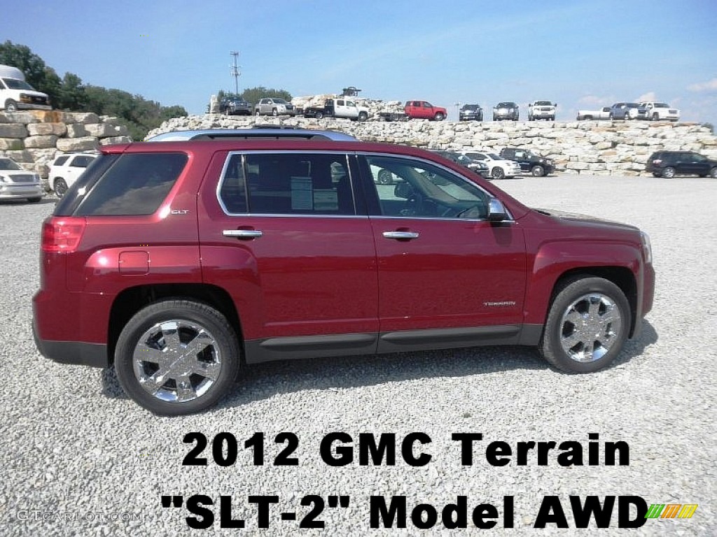 2012 Terrain SLT AWD - Merlot Jewel Metallic / Jet Black photo #1