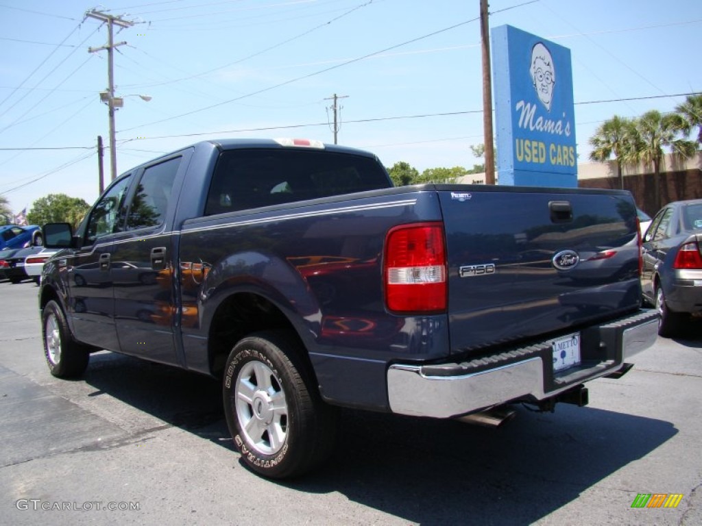 2004 F150 XLT SuperCrew - Medium Wedgewood Blue Metallic / Dark Flint photo #6