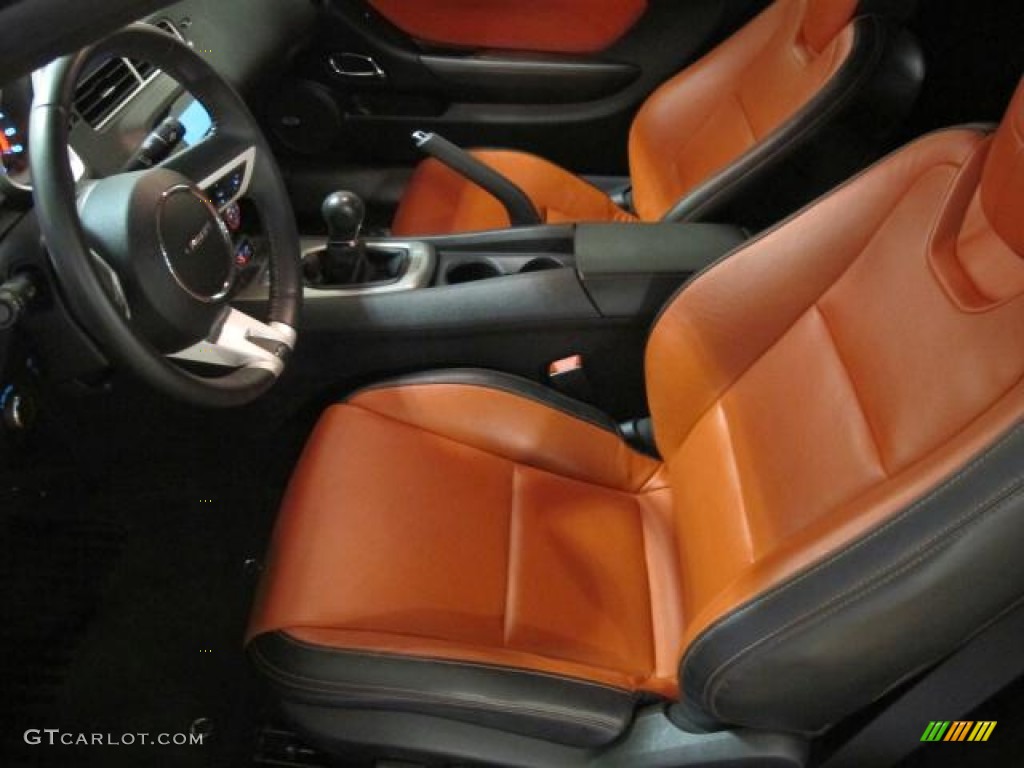 Black/Inferno Orange Interior 2010 Chevrolet Camaro SS/RS Coupe Photo #66701030