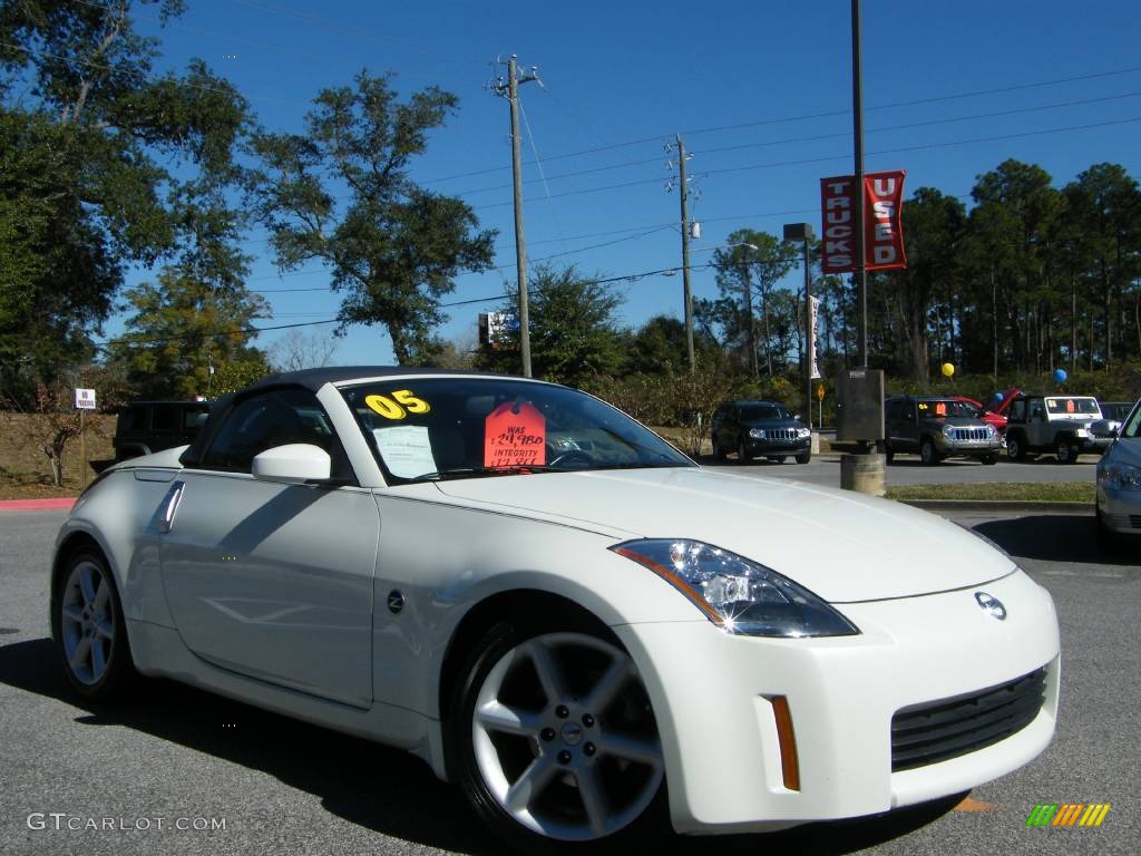 2005 350Z Touring Roadster - Pikes Peak White Pearl / Frost photo #7