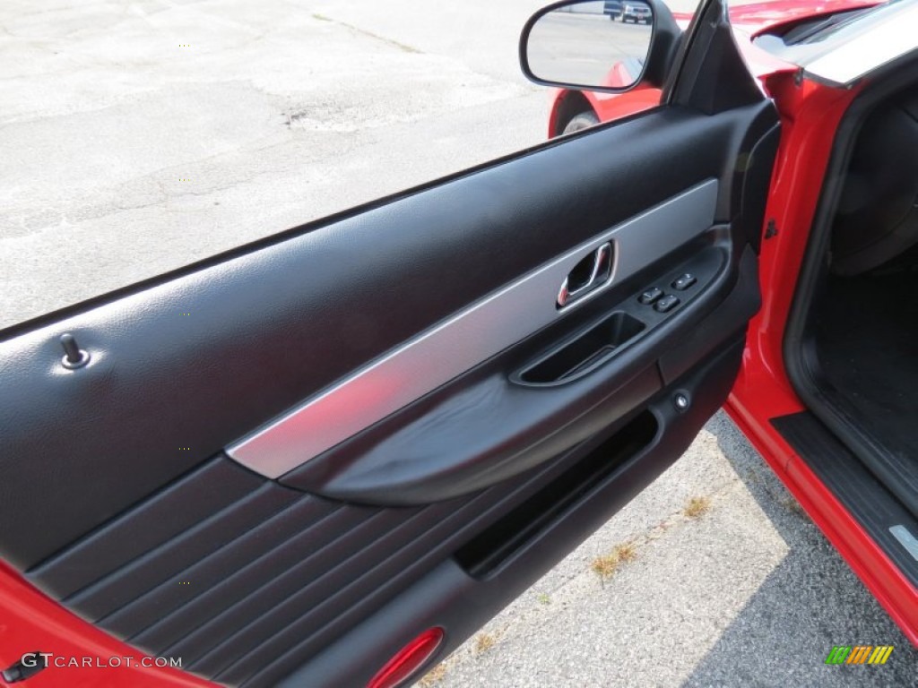 2005 Ford Thunderbird Premium Roadster Black Ink/Red Door Panel Photo #66702986