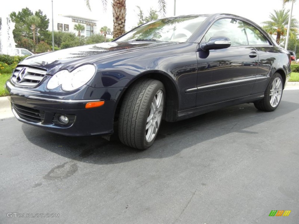 Capri Blue Metallic 2009 Mercedes-Benz CLK 350 Coupe Exterior Photo #66703034